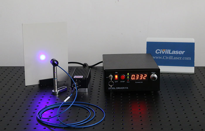 blue fiber coupled laser